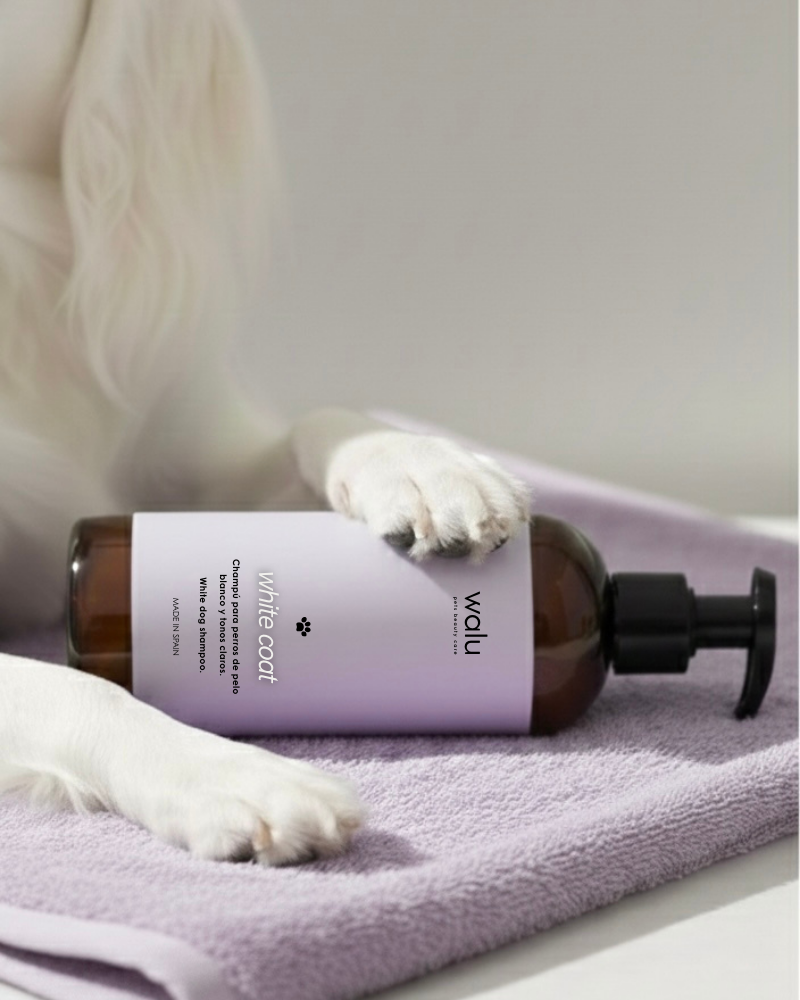 champu vegano perros blanco